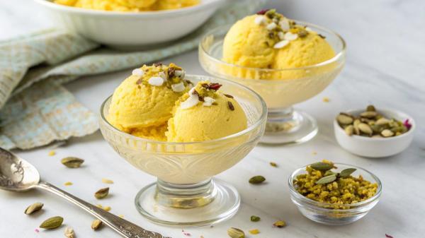 طرز تهیه بستنی سنتی ، آموزش بستنی زعفرانی کشدار خانگی