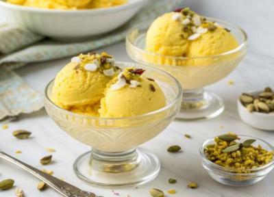 طرز تهیه بستنی سنتی ، آموزش بستنی زعفرانی کشدار خانگی
